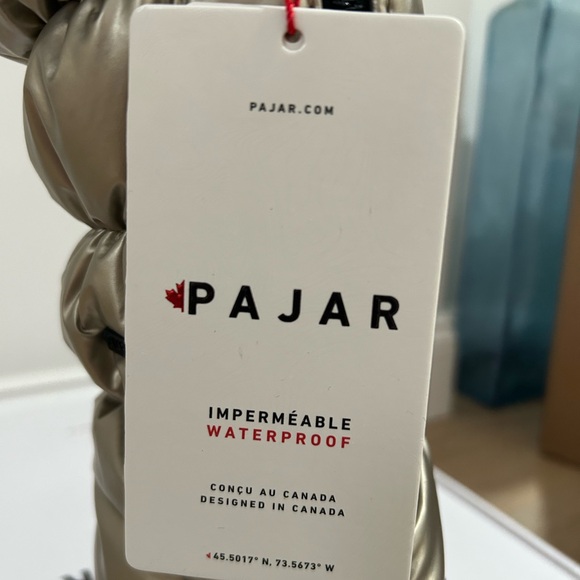 Pajar Canada Toboggan 2.0 Snow Boots Tall Zip Women Gold Black Size 7.5 NWT - Picture 9 of 11